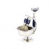 Бритвенный набор S. Quire: станок, помазок, чаша, подставка; синий перламутр
