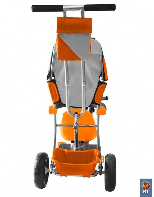 Л001 3-х колесный велосипед Galaxy Лучик с капюшоном оранжевый