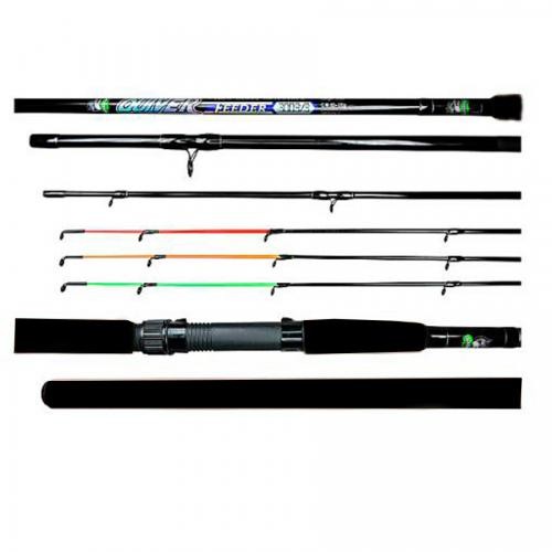 Удилище Cloudwolf Ouiver 4,5м, - секций 4,80-120гр. фибергл., ручка черная+3 хлыста