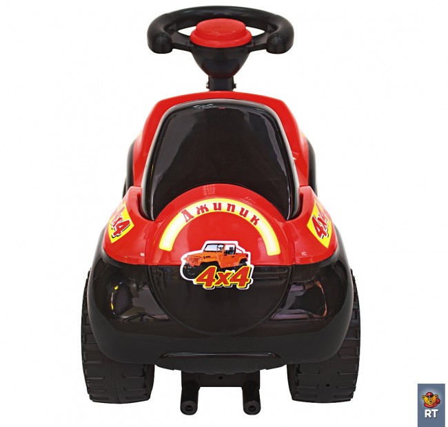 Каталка машинка Джипик с клаксоном черная