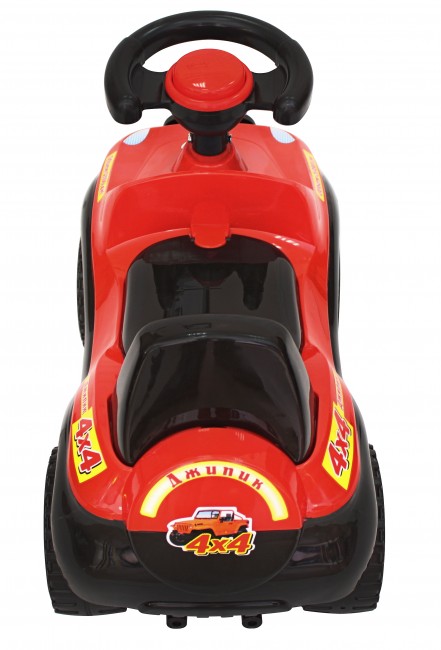 Каталка машинка Джипик с клаксоном черная