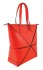 Сумка наплечная женская -  Cross Origami -  кожа наппа гладкая+ткань -  цвет красный -  38 х 32 х 13 см