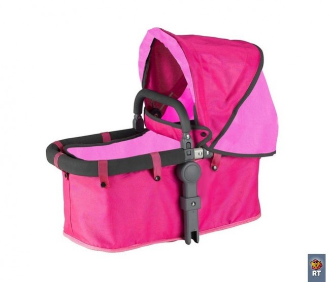 Кукольная коляска RT цвет фуксия-розовый
