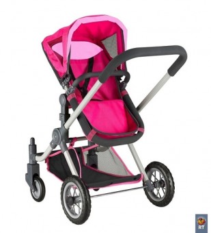 Кукольная коляска RT цвет фуксия-розовый Кукольная коляска RT цвет фуксия-розовый