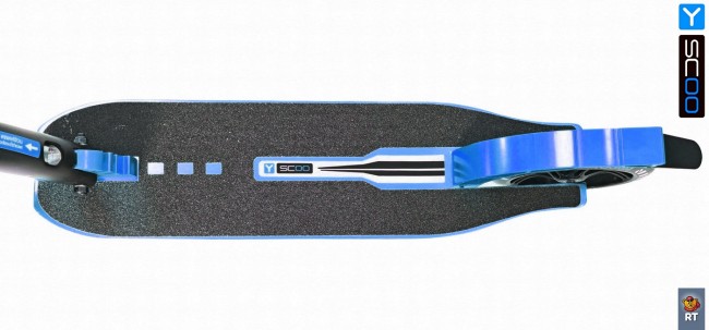 Самокат Y-Scoo RT 230 Slicker Deluxe Technology с амортизатором blue