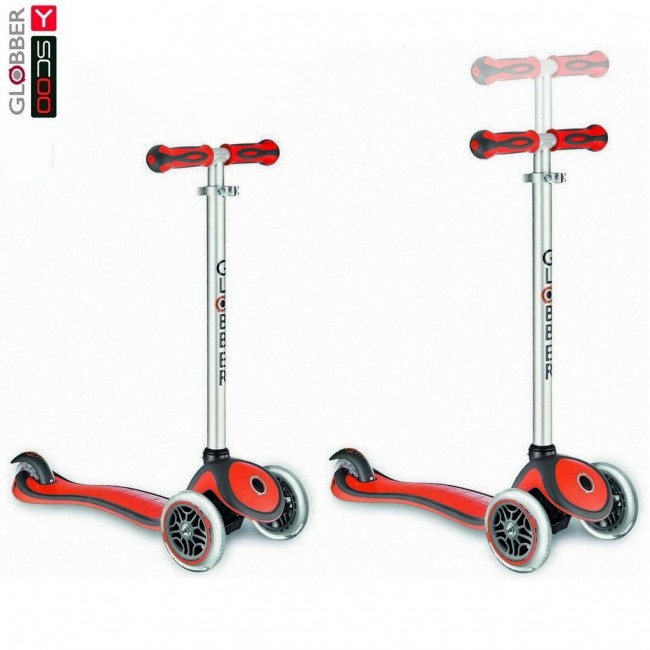 Самокат Y-Scoo RT Globber My Free Technology red с блокировкой колес