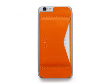 Накладка-кошелек Zavtra для iPhone 6 / 6s, из натуральной кожи, оранжевый