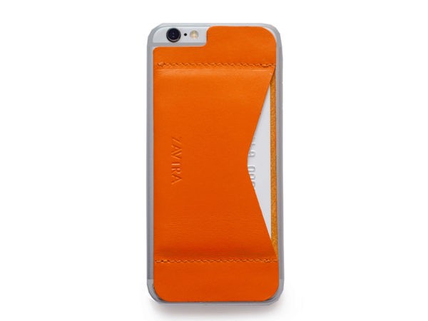 Накладка-кошелек Zavtra для iPhone 6 / 6s, из натуральной кожи, оранжевый