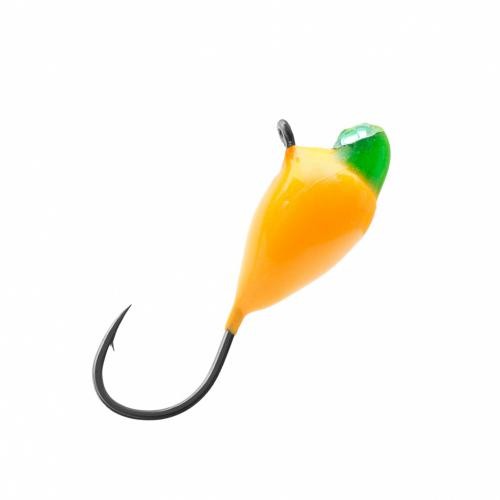 Мормышка вольфрамовая Lumicom, Капля с ушком - d5,0мм, ORd (обмазка с камнем) (10 шт./уп.)