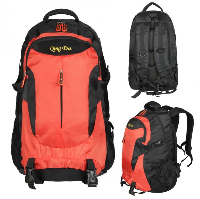 Рюкзак Qingda 40л -  В55*Ш35*Г17 -  спортивный   (городской) -  усил. спинка -  цвет оранж./чер. (Tman-5)