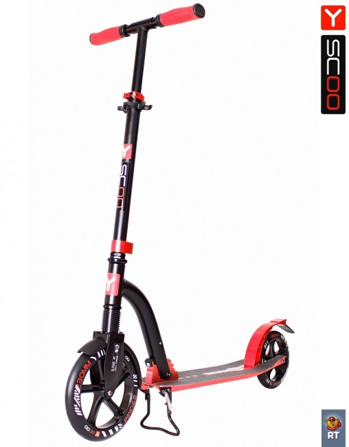 Самокат Y-Scoo RT 230 Slicker Deluxe Technology с амортизатором red