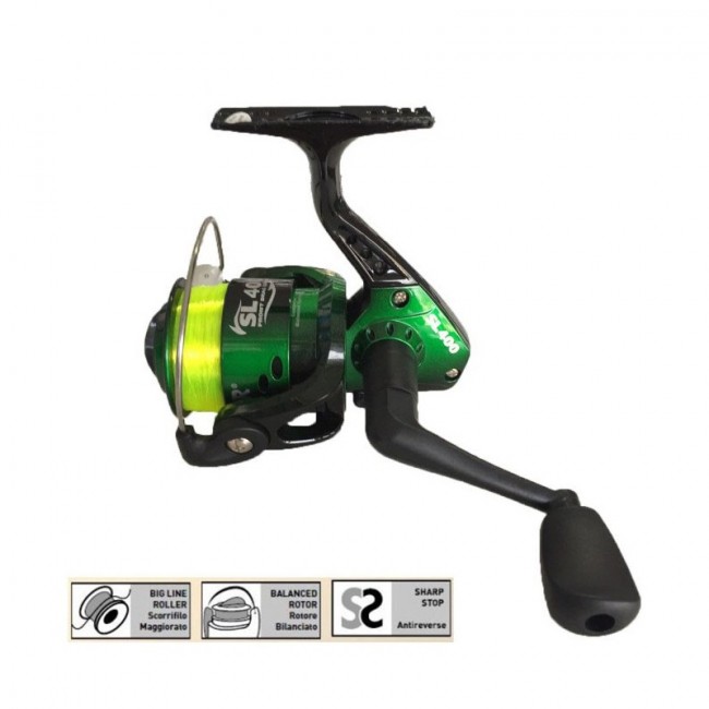 Катушка безынерционная Linea Effe SL FD 400 5.2:1 - 1 подш. - вес-215гр. - +леска