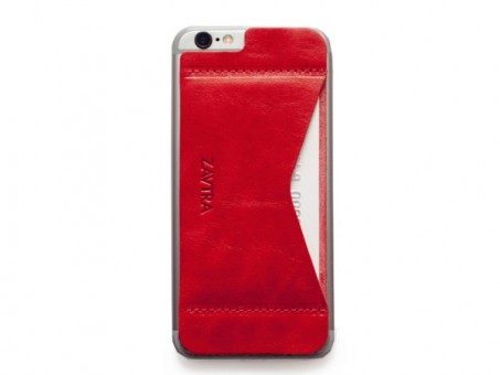 Накладка-кошелек Zavtra для iPhone 6 / 6s, из натуральной кожи, красный