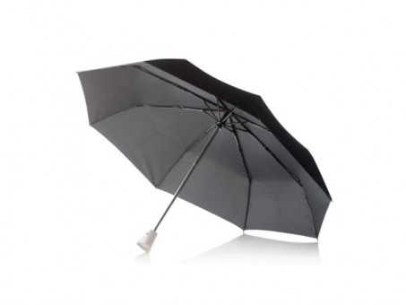 Складной зонт-автомат XD Design Brolly, черный с белой ручкой Складной зонт-автомат XD Design Brolly, черный с белой ручкой