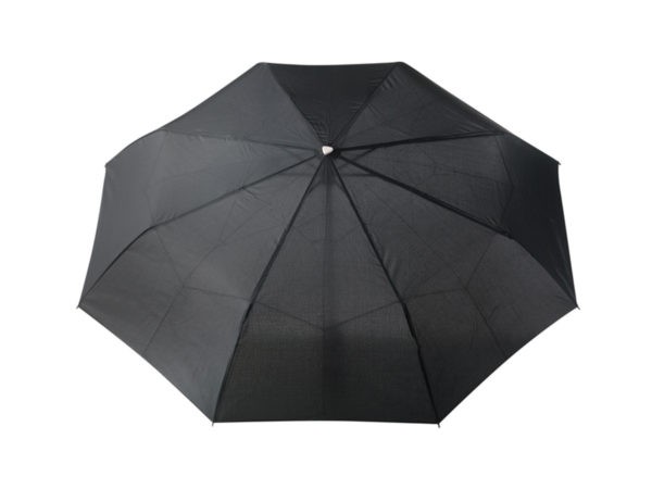 Складной зонт-автомат XD Design Brolly, черный с белой ручкой