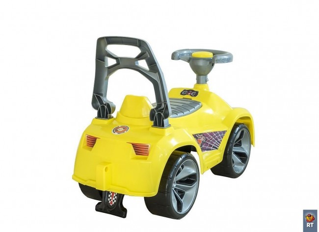 Каталка машинка Ламбо с клаксоном жёлтый