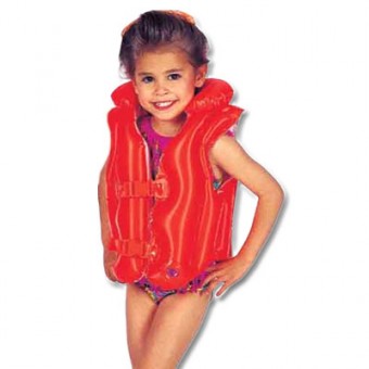 Жилет Intex надувной, детский, оранжевый, 3-6 лет 50 х 47 см. 58671  с надувным подголовником