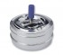 Пепельница S. Quire круглая, сталь, покрытие никель, серебристый, с синей ручкой, 90 мм