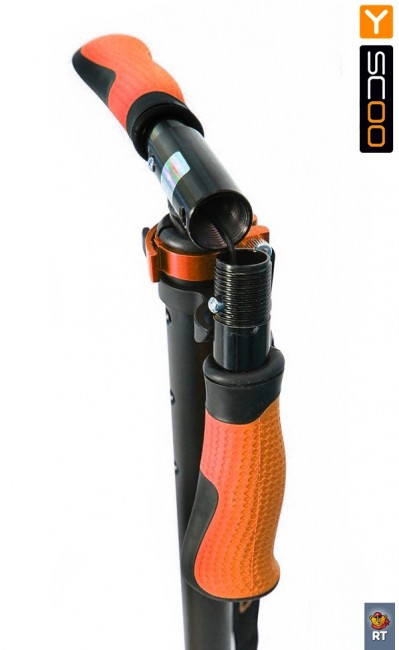 Самокат Y-Scoo RT 230 Slicker Deluxe Technology с амортизатором gold