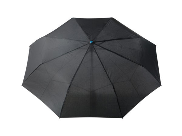 Складной зонт-автомат XD Design Brolly, черный с синей ручкой