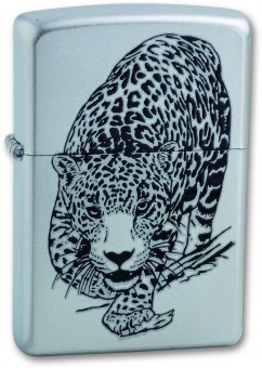 Зажигалка Zippo Leopard, с покрытием Satin Chrome™, латунь/сталь, серебристая, матовая, 36x12x56 мм Зажигалка Zippo Leopard, с покрытием Satin Chrome™, латунь/сталь, серебристая, матовая, 36x12x56 мм