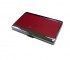 Портсигар Pierre Cardin, сплав цинка, покрытие хром + матовый красный лак, 93х61х10 мм