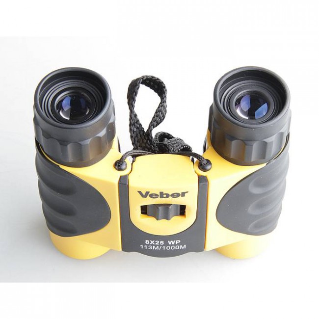 Бинокль Veber 8x25 WP, желто-черный Бинокль Veber 8x25 WP, желто-черный