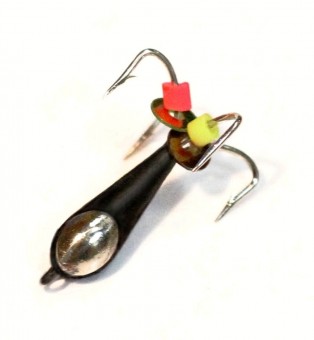 Мормышка Черт вольфрамовая, d-3,0 мм., 0,8 гр., 4 крючка, с коронкой (5шт./уп.) Мормышка Черт вольфрамовая, d-3,0 мм., 0,8 гр., 4 крючка, с коронкой (5шт./уп.)