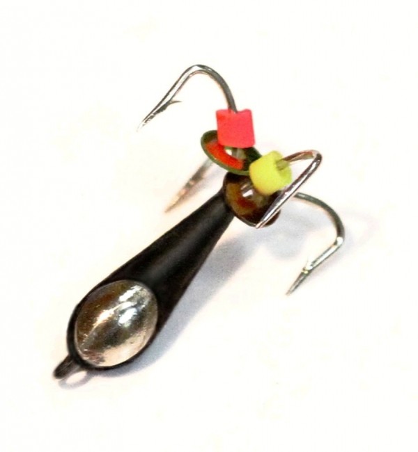 Мормышка Черт вольфрамовая, d-3,0 мм., 0,8 гр., 4 крючка, с коронкой (5шт./уп.)