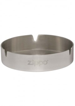 Пепельница Zippo, нержавеющая сталь, серебристая с фирменным логотипом, матовая, диаметр 10 см Пепельница Zippo, нержавеющая сталь, серебристая с фирменным логотипом, матовая, диаметр 10 см