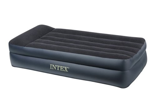 Кровать Intex Twin Pillow Rest Raised Airbed, флок, 191х99х42см, синий (66721)