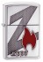 Зажигалка Zippo Classic с покрытием Brushed Chrome, латунь/сталь, серебристая, матовая, 36x12x56 мм