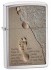 Зажигалка Zippo Classic (след) с покрытием Brushed Chrome, латунь/сталь, серебристая, матовая, 36x12x56 мм