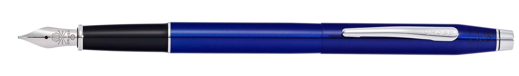 Перьевая ручка Cross Classic Century Translucent Blue Lacquer, цвет ярко-синий, перо - сталь, тонкое Перьевая ручка Cross Classic Century Translucent Blue Lacquer, цвет ярко-синий, перо - сталь, тонкое