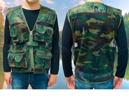 Жилет рыболовный, мат. сетка, нейлон, размер L (48-50), цвет в ассмортименте, Тайланд Жилет рыболовный, мат. сетка, нейлон, размер L (48-50), цвет в ассмортименте, Тайланд