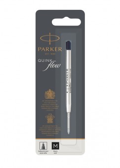 Стержень для шариковой ручки Parker, линия письма – средняя 1 мм, чернила черного цвета Стержень для шариковой ручки Parker, линия письма – средняя 1 мм, чернила черного цвета