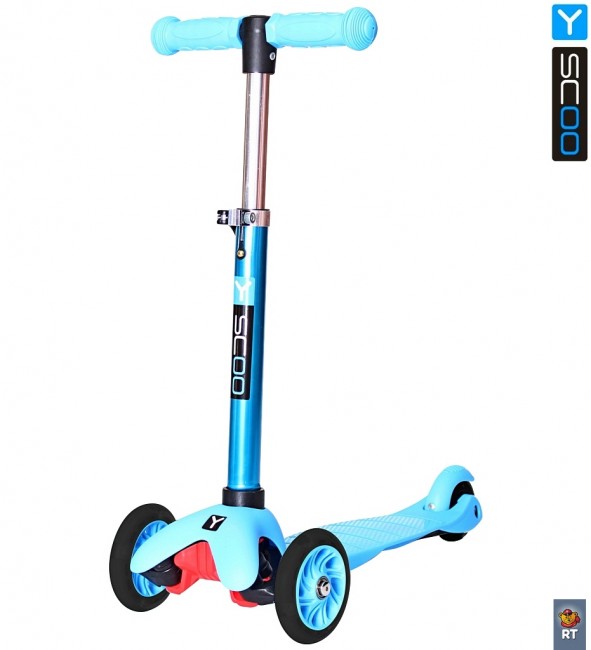 Каталка-самокат 3 в 1 Y-Scoo Mini Jump&Go aqua