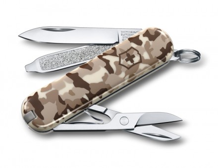 Нож-брелок Victorinox Classic SD "Desert Camouflage", 58 мм, 7 функций, бежевый камуфляж Нож-брелок Victorinox Classic SD "Desert Camouflage", 58 мм, 7 функций, бежевый камуфляж