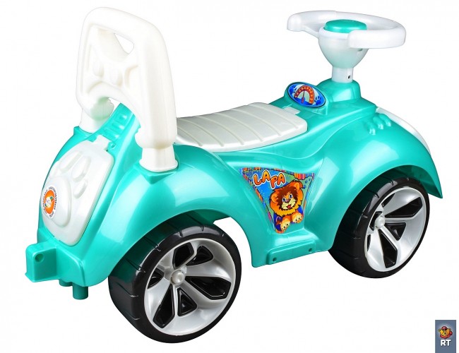 Каталка машинка Мишка   (Lapa)   цвет бирюзовый