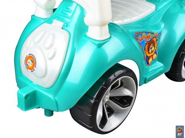 Каталка машинка Мишка   (Lapa)   цвет бирюзовый