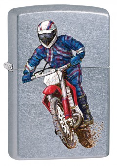 Зажигалка Zippo Байкер, с покрытием Street Chrome™, латунь/сталь, серебристая, матовая, 36x12x56 мм Зажигалка Zippo Байкер, с покрытием Street Chrome™, латунь/сталь, серебристая, матовая, 36x12x56 мм