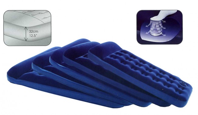 Матрас Bestway синий, со встроенным ножным насосом, размер 203*183*22+ремкомплект (67227N) 2 Матрас Bestway синий, со встроенным ножным насосом, размер 203*183*22+ремкомплект (67227N) 2