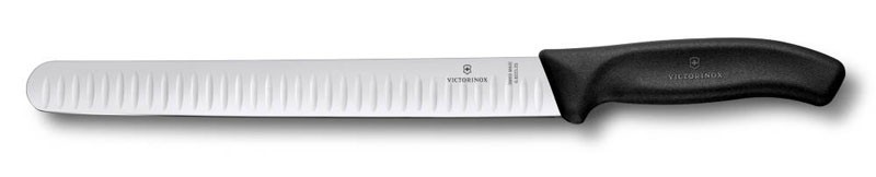 Нож для нарезания ломтиками Victorinox SwissClassic, широкое рифлёное лезвие 25 см, чёрный Нож для нарезания ломтиками Victorinox SwissClassic, широкое рифлёное лезвие 25 см, чёрный