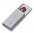 Нож-брелок Victorinox@work, 58 мм, с USB-модулем 3.0/3.1 16 Гб, 8 функций, полупрозрачный красный
