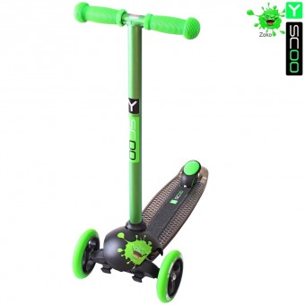 Самокат 3-х кол. Y-Scoo RT Trio Diamond 120 Monsters 1 высота с блокировкой колес green Zoko Самокат 3-х кол. Y-Scoo RT Trio Diamond 120 Monsters 1 высота с блокировкой колес green Zoko
