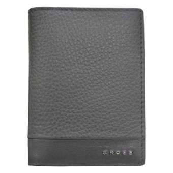 Кошелёк, Cross Nueva FV, кожа наппа, фактурная, серый, 9,5 х 1,5 х 12 см Кошелёк, Cross Nueva FV, кожа наппа, фактурная, серый, 9,5 х 1,5 х 12 см