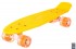 171203 Скейтборд Classic 22&quot; 56x15 Yqhj-11 пластик со светящимися колесами цвет оранжевый