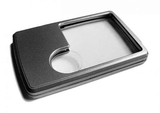 Лупа Kromatech карманная 3/6x, 20/45x45 мм, с подсветкой (1 LED), серебристая MG4B-3