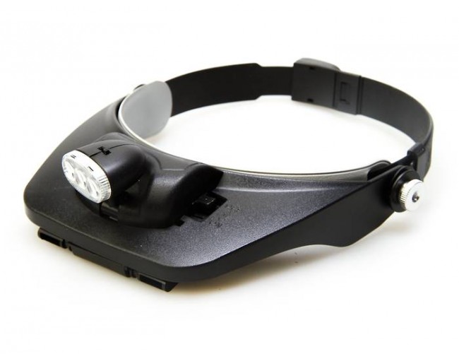 Лупа налобная Veber 3LED 1,2x/3,5x, с подсветкой