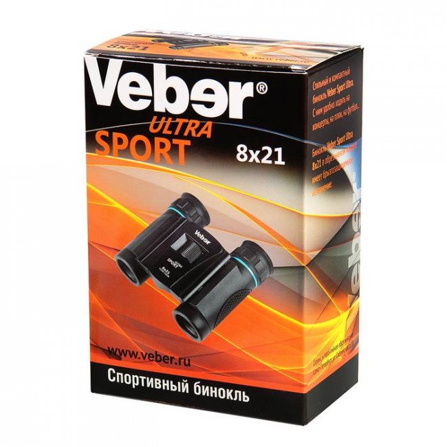 Бинокль Veber Ultra Sport БН 8x21, черный Бинокль Veber Ultra Sport БН 8x21, черный